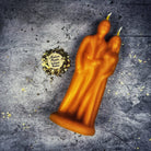 Beeswax Happy Marriage Spell Candle by Parlour of Wonders, yellow beeswax candle for commitment and union magic.