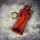 Beeswax Happy Marriage Spell Candle by Parlour of Wonders, yellow beeswax candle for commitment and union magic.