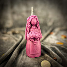 Yellow beeswax Lada Motanka spell candle from Parlour of Wonders with traditional design, symbolizing love, protection, and ancestral blessings.