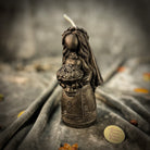 Yellow beeswax Lada Motanka spell candle by Parlour of Wonders with traditional design for love, protection, and ancestral blessings.