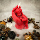 Yellow beeswax mother and child spell candle by Parlour of Wonders, featuring a protective, fertility, and family blessing design.
