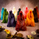 Yellow beeswax candle from Parlour of Wonders for psychic abilities and spirit realm connection, with a calming and luminous appearance.