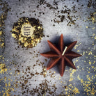 Yellow beeswax Mystic Star Spell Candle by Parlour of Wonders for manifestation and spiritual power magic.