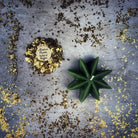 Yellow beeswax Mystic Star spell candle by Parlour of Wonders for manifestation and spiritual power magic.