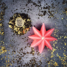 Yellow beeswax Mystic Star Spell Candle from Parlour of Wonders, featuring a star design for manifestation and spiritual power magic.