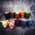 Yellow beeswax psychic cat spell candle by Parlour of Wonders, designed for intuition and clairvoyance magic.