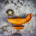 Yellow beeswax Aladdin's lamp spell candle by Parlour of Wonders for wish manifestation and three wishes magic.