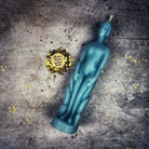 Yellow beeswax human figural spell candle by Parlour of Wonders for personal empowerment and intention magic.