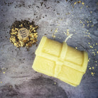 Yellow beeswax treasure chest spell candle by Parlour of Wonders, used for unlocking blessings and abundance magic.