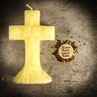 Yellow beeswax uncrossing spell candle by Parlour of Wonders, used to remove hexes, curses, and jinxes.