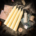 Uncrossing Candle Spell Booster Pack by Parlour of Wonders, featuring herbs and crystals for curse removal and spell enhancement.