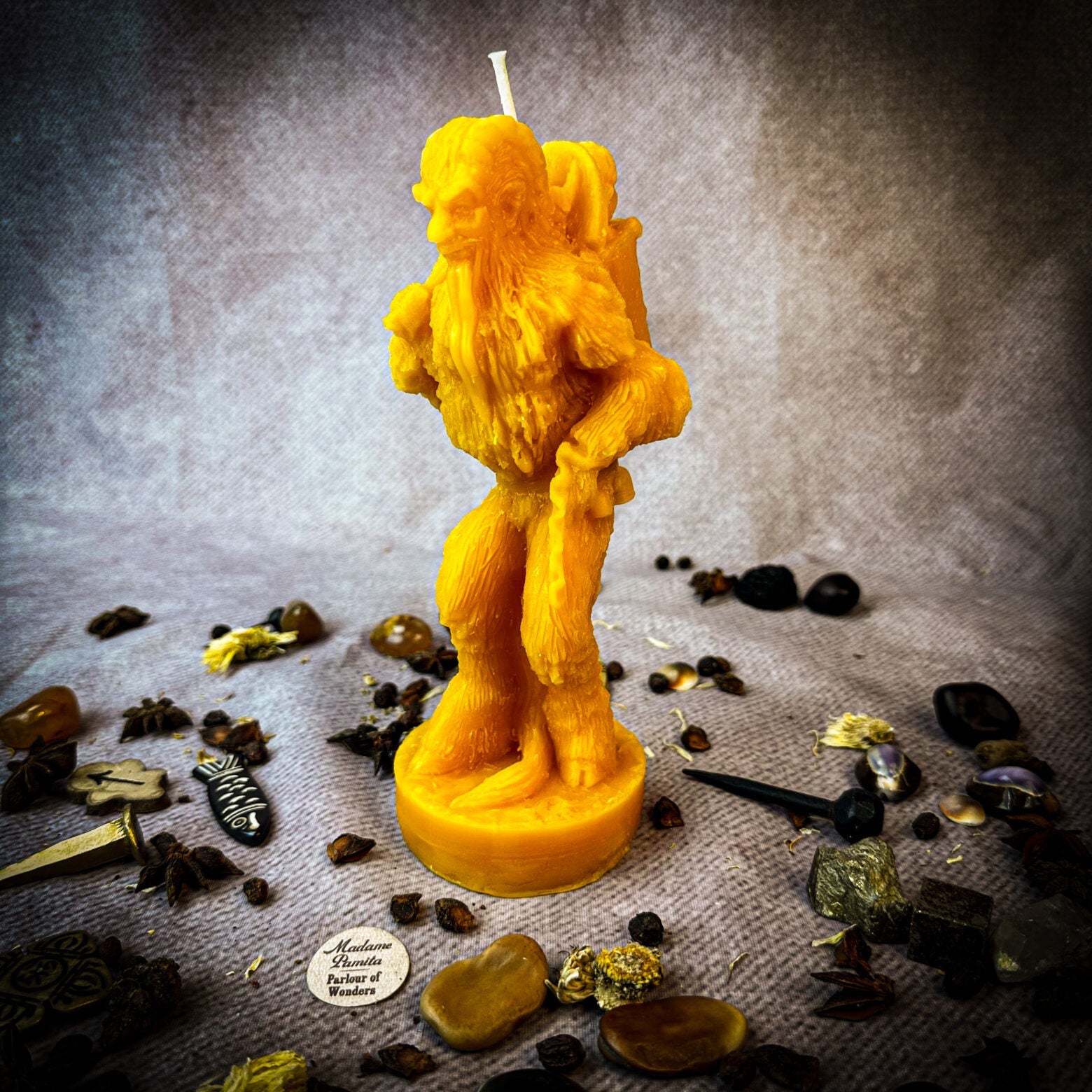 Parlour of Wonders Krampus Better Behavior Candle Spell Kit with black candles and ritual tools for behavior change.