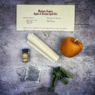 Parlour of Wonders Apple of Avalon Candle Spell Kit with black candles, herbs, and magical tools for love, abundance, and ancient magic.