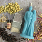 Black Candle Spell Kit for happy marriage and commitment by Parlour of Wonders, includes candles for union and love spells.