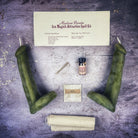 Black candle spell kit with phallus symbol for passion and desire, designed for sex magick rituals by Parlour of Wonders.