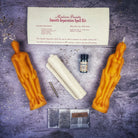 Parlour of Wonders Smooth Separation Candle Spell Kit with black candles for peaceful parting between female and male individuals.