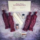 Deluxe Smooth Separation Candle Spell Kit by Parlour of Wonders, featuring black candles for peaceful parting and love guidance.
