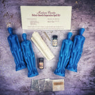 Deluxe Smooth Separation Candle Spell Kit for Male/Male by Parlour of Wonders, featuring black candles and ritual tools for peaceful parting.