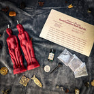 Parlour of Wonders Smooth Separation Candle Spell Kit with black candle for peaceful parting and human female symbolism.