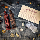 Smooth Separation Candle Spell Kit by Parlour of Wonders featuring a black candle for peaceful parting and human/male separation.