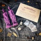 Smooth Separation Candle Spell Kit by Parlour of Wonders featuring a black candle for peaceful parting and human/male separation.