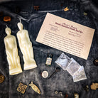 Parlour of Wonders Smooth Separation Candle Spell Kit with black candles for peaceful parting and human/male separation.