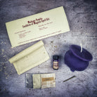 Black Cauldron of Magick Candle Spell Kit by Parlour of Wonders for transformation and positive change, featuring candles and ritual tools.
