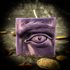 Blue Ex Voto Eye Candle Spell Kit for vision and clairvoyance magic, includes candles and tools for spiritual rituals.