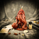 Domovyk House Blessing Candle Spell Kit by Parlour of Wonders with brown grounding candles and ritual accessories.
