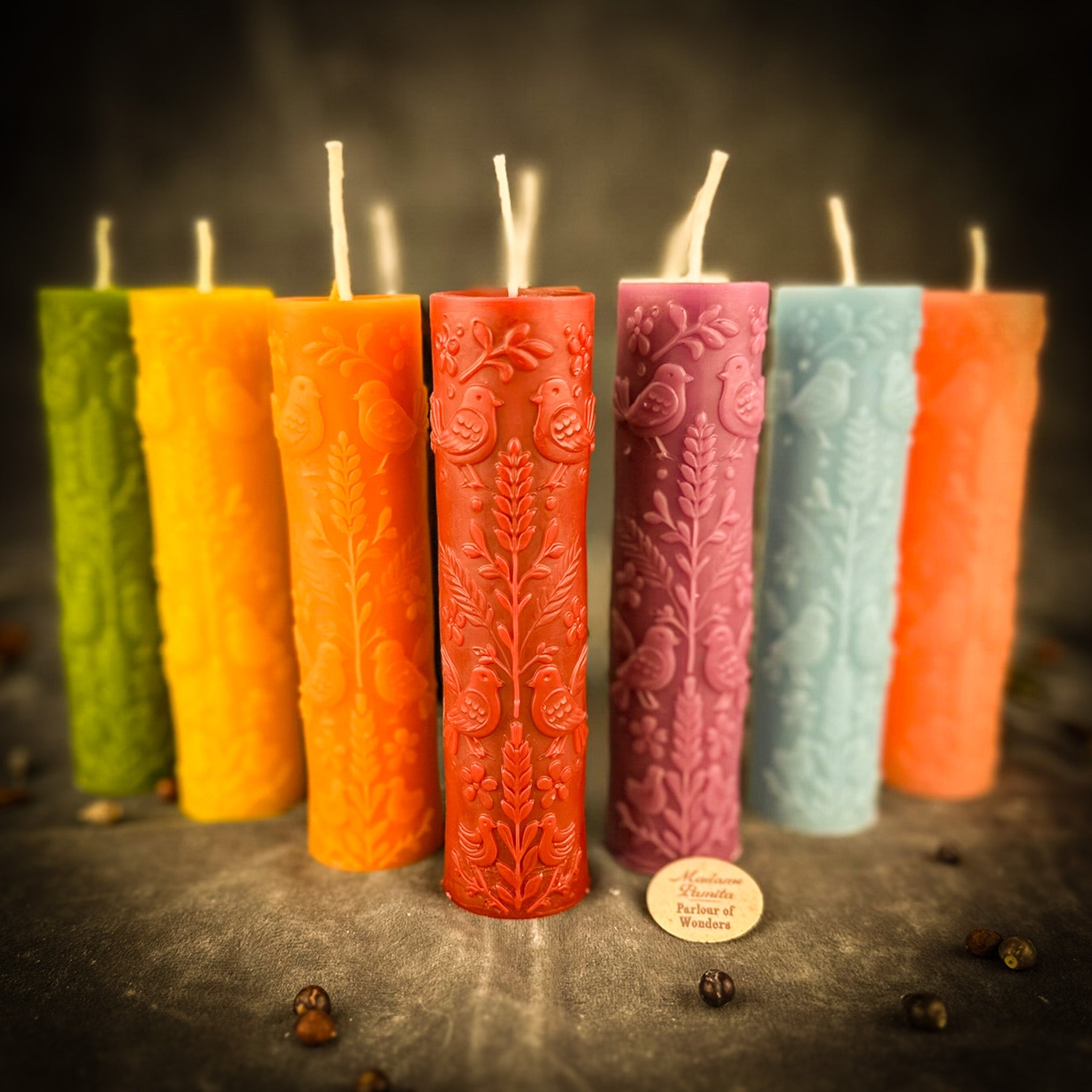 Green Tree of Life Candle Spell Kit by Parlour of Wonders, includes candles and tools for growth and connection spell rituals.