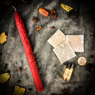 Parlour of Wonders candle spell kit with green asparagus taper candles for renewal and protection rituals.