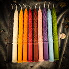 Parlour of Wonders Stritennya Asparagus Candle Spell Kit with green taper candles for renewal and protection rituals.