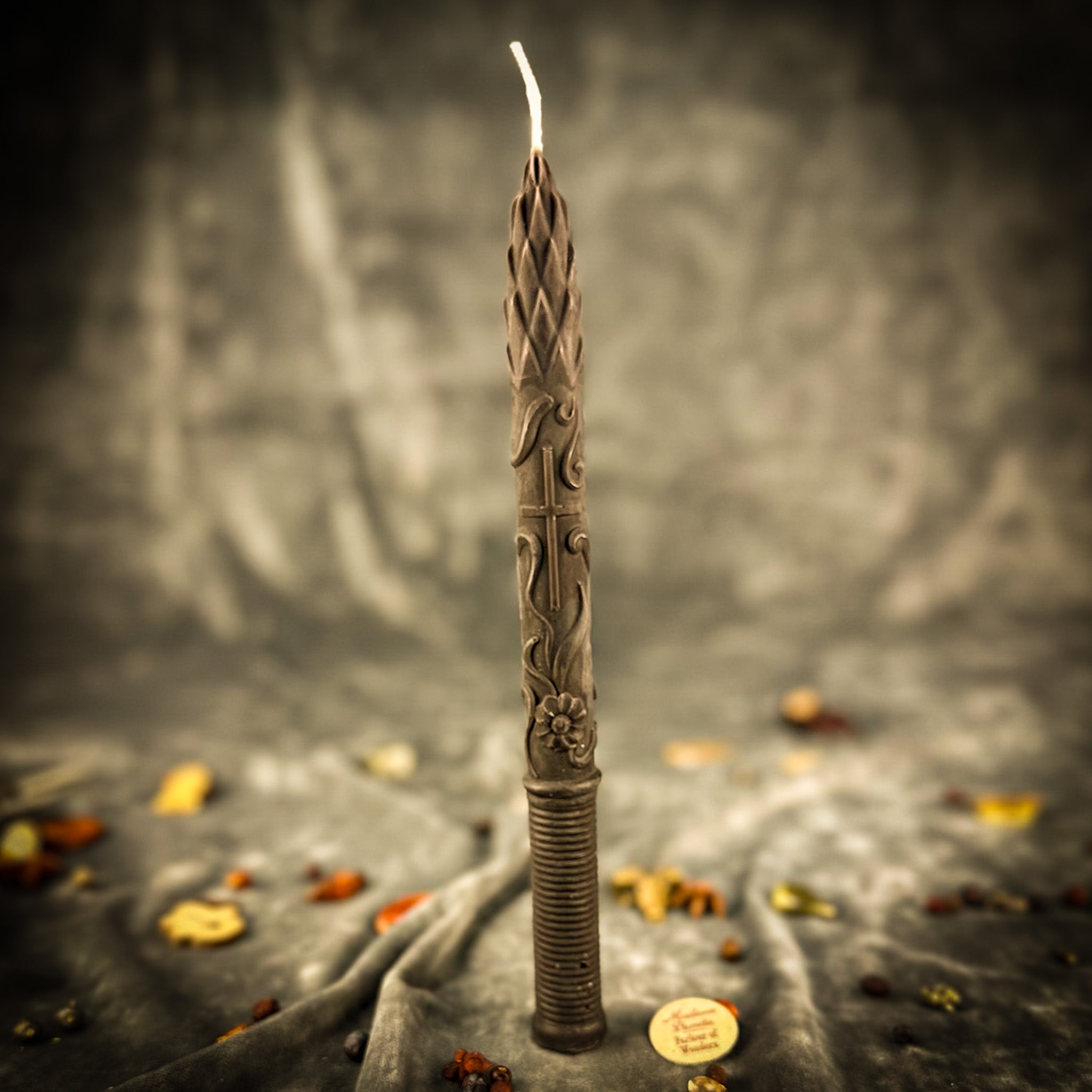 Parlour of Wonders Stritennya Asparagus Candlemas Taper Candle Spell Kit for renewal and protection with green asparagus candles.