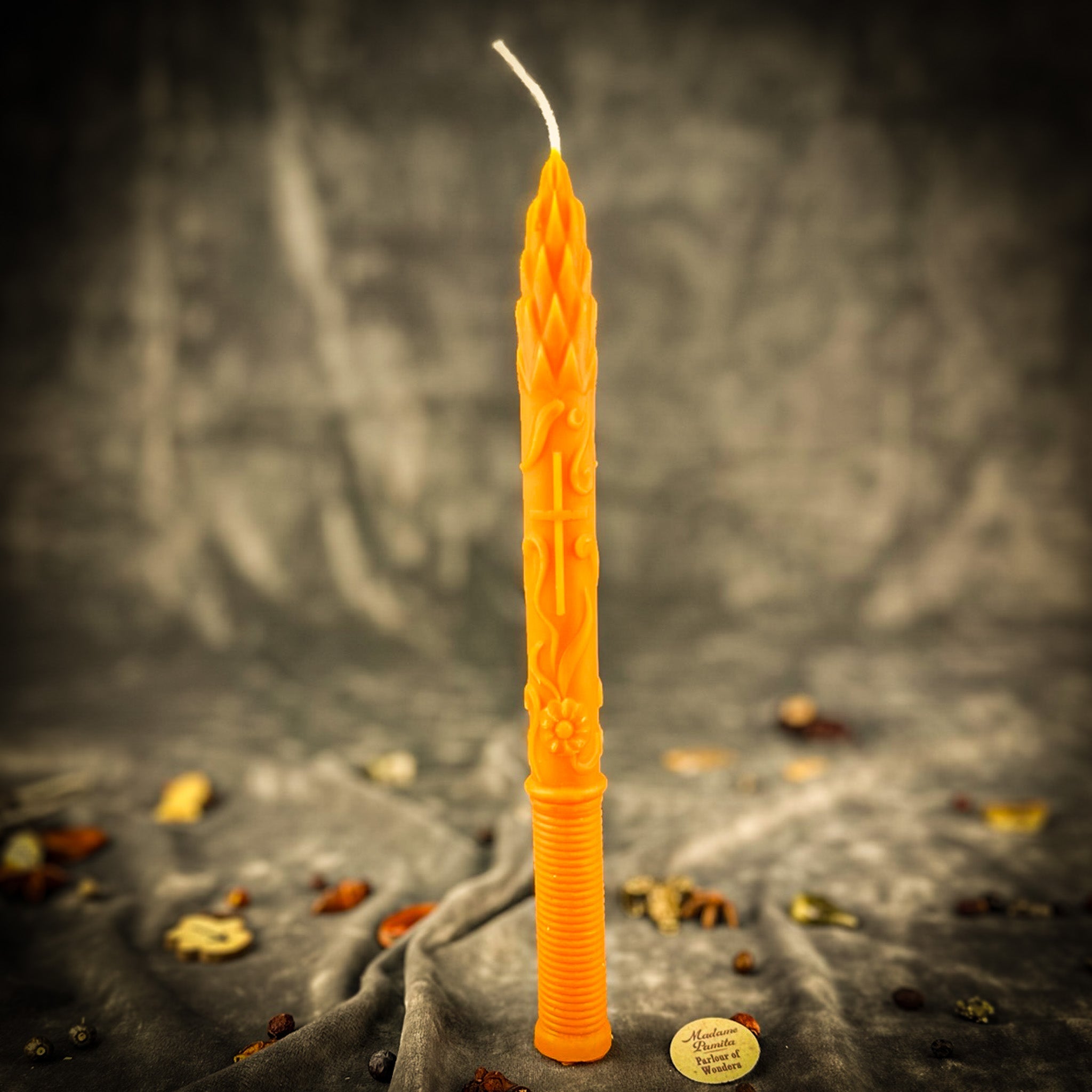 Parlour of Wonders Stritennya Asparagus Candle Spell Kit with green taper candles for renewal and protection rituals.