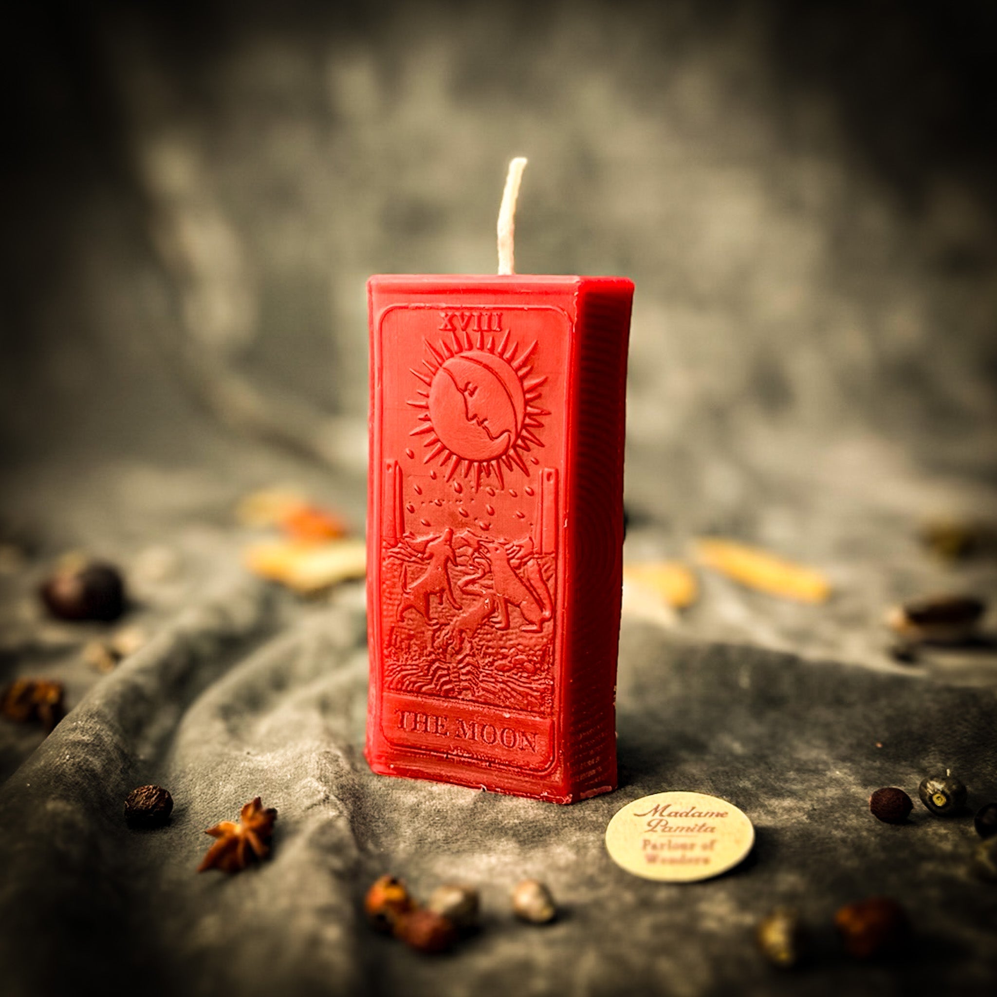 Green Candle Spell Kit by Parlour of Wonders with candles and magical tools for intuition and mystery magic spells.