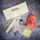 Black Hawk Justice Candle Spell Kit by Parlour of Wonders, featuring orange candles for spirit guide and social justice magic.