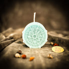Parlour of Wonders Wheel of the Year Wishes Candle Spell Kit with orange candles for Sabbat celebrations and seasonal magic.