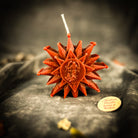 Parlour of Wonders Winter Wishing Star Candle Spell Kit with orange candles and spell materials for new beginnings.