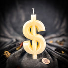 Orange Dollar Sign Candle Spell Kit by Parlour of Wonders for wealth and luxury magic, featuring candles and spell components.