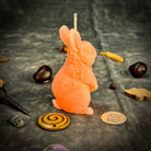 Parlour of Wonders Enchanted Bunny Candle Spell Kit for abundance and quick thinking magic, featuring orange candles and mystical components.