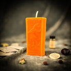 Parlour of Wonders Fool Candle Spell Kit for new beginnings and adventure magic, featuring orange candles and mystical accessories.