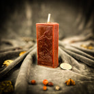 Parlour of Wonders Candle Spell Kit with orange candles for new beginnings and adventure magic, featuring The Fool design.