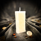 Parlour of Wonders Candle Spell Kit with orange candles for new beginnings and adventure magic, featuring The Fool symbol.