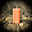 Parlour of Wonders Candle Spell Kit for love and harmony, featuring orange candles with symbolic magic and ritual tools.