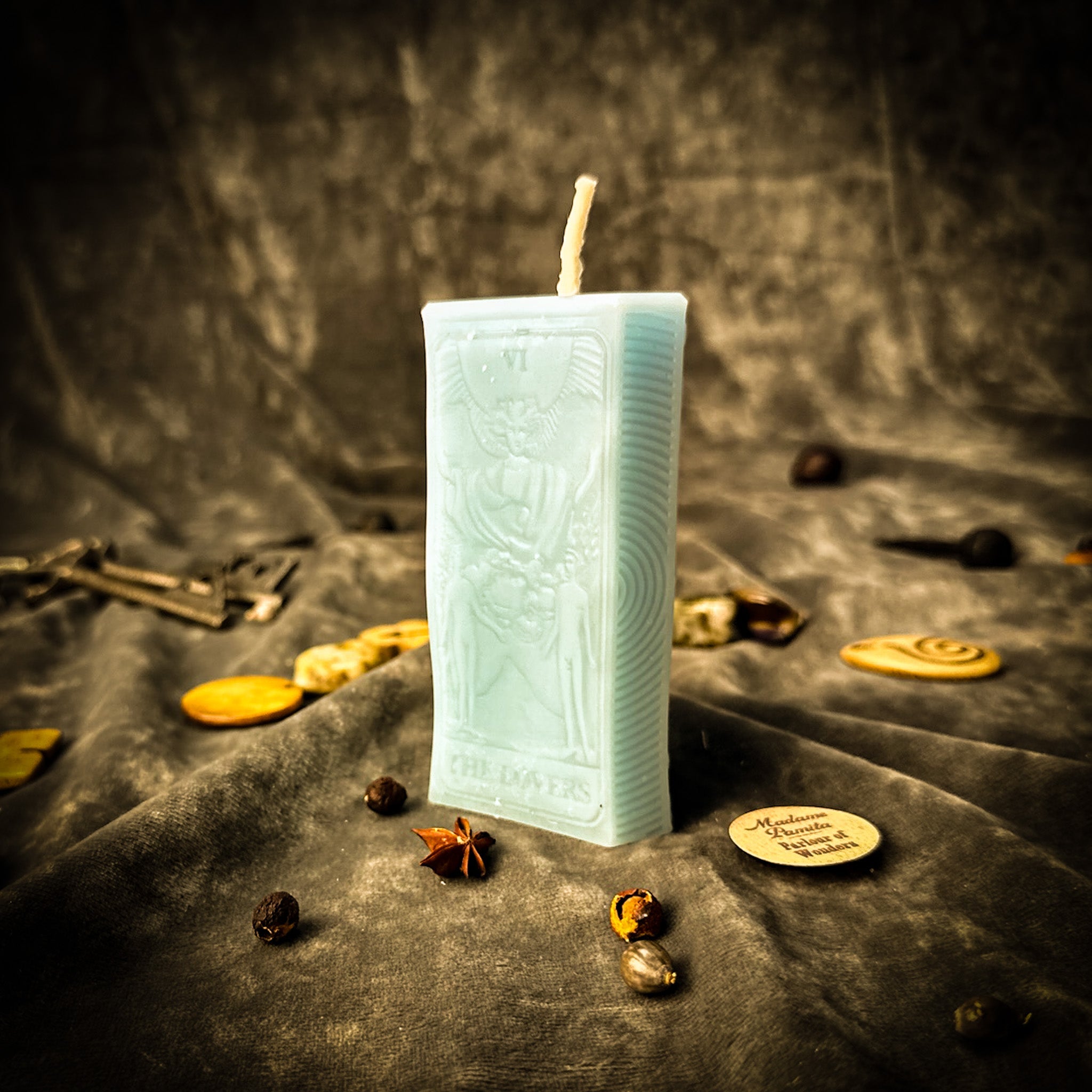 Parlour of Wonders Lovers Candle Spell Kit with orange candles for love and harmony magic, featuring natural candle and spell components.
