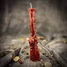 Sacred Goat Broom Candle Spell Kit by Parlour of Wonders, featuring orange candles for banishing and protection rituals.