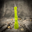 Sacred Goat Broom Candle Spell Kit from Parlour of Wonders with orange candles for banishing and protection rituals.