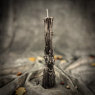 Sacred Goat Broom Candle Spell Kit for banishing and protection, featuring orange candles and ritual tools from Parlour of Wonders.