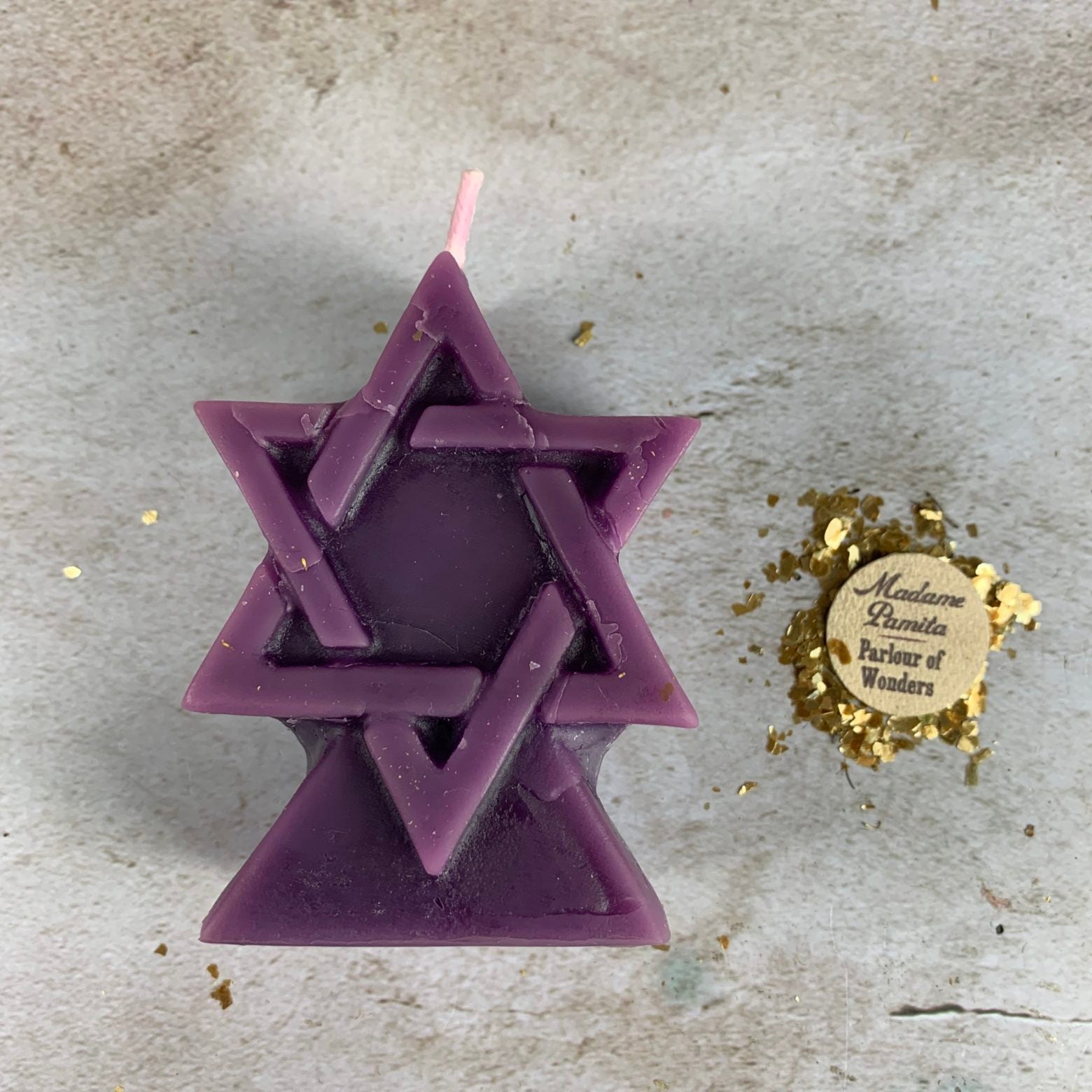 Orange Seal of Solomon Candle Spell Kit for protection and divine power, includes candles and magical tools from Parlour of Wonders.