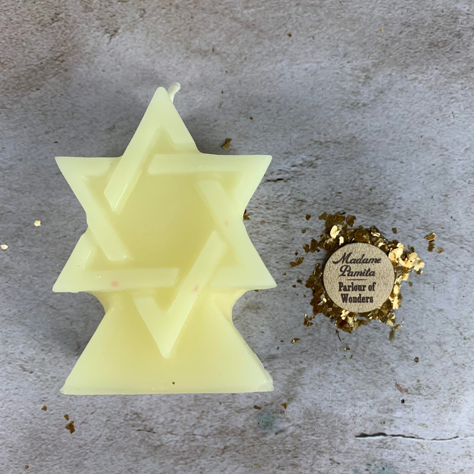 Seal of Solomon Candle Spell Kit by Parlour of Wonders with orange candles and protective symbols for power and protection spells